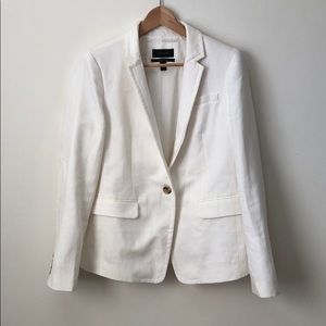 J. Crew Women’s Regent Blazer in White Linen 10